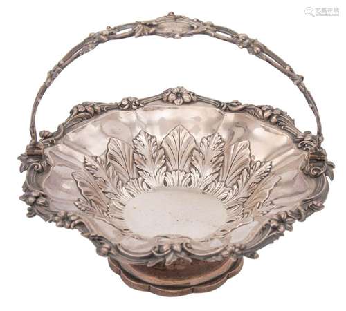 A William IV silver swing-handled cake basket, maker Edward, Edward Jnr, John & William Barnard,