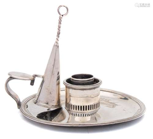 A George III silver chamberstick, maker John Emes, London,