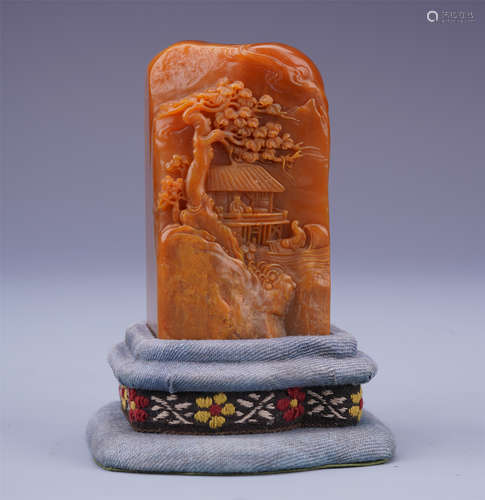 CHINESE TIANHUANG STONE MAN IN MOUNTAIN SEAL