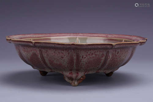 CHINESE PORCELAIN JUN WARE TRIPLE FEET CENSER