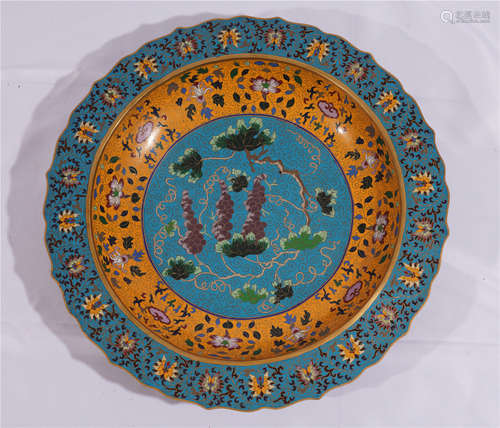 CHINESE CLOISONNE CHARGER