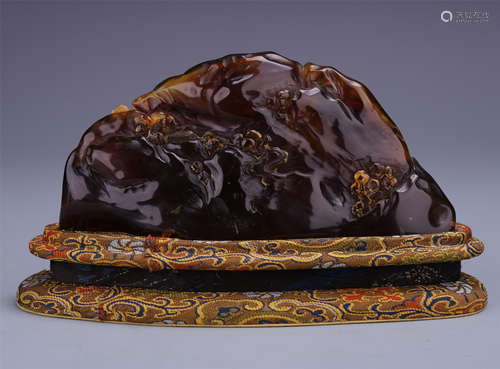 CHINESE AMBER SCHOLAR'S ROCK