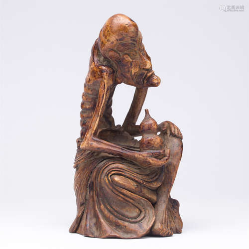 CHINESE BAMBOO SEATED LOHAN