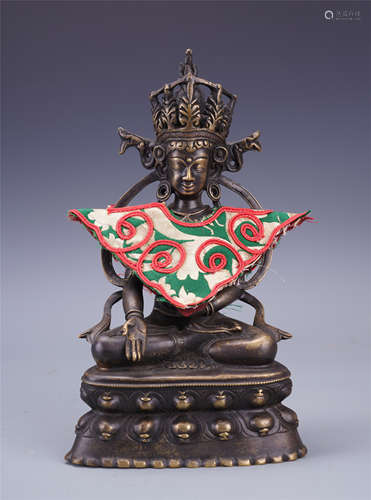 NAPELESE BRONZE SEATED BUDDHA