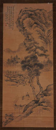 CHINESE SCROLL PAINTING OF MOUNTAIN VIEWS