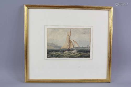 William Thomas Nicholas Boyce (1858-1911) Original Watercolour entitled 'Shipping in a Swell', signed lower left, framed and glazed, gallery label to verso Heather Newman Early British Watercolours