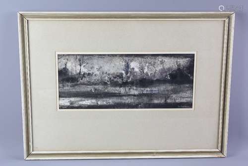 John Knapp-Fisher RCA (1931-2015) Original Watercolour entitled 'Heath and Bog'; signed and dated lower right dated 1966, approx 36 w x 15 d cms, glazed and framed