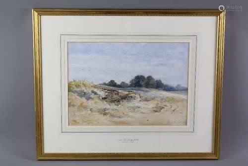 David Cox (1783-1859) Watercolour entitled 'near Tunbridge Wells' signed lower right, approx 33 x 23 cms, framed and glazed