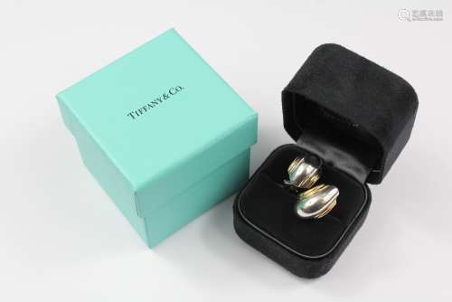 A Pair of  'Paloma Picasso' for Tiffany Silver and 18ct Yellow Gold Earrings, approx 11