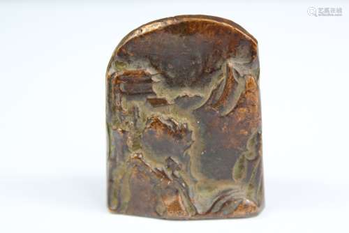 A Chinese Bronze Seal Stamp, approx 3