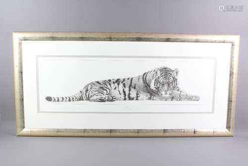 Gary Hodges Wildlife Artist (1954-  ) Limited Edition Print, entitled 'Supreme', nr 287/1950, signed in the margin, approx 93 w x 29 h cms, framed and glazed