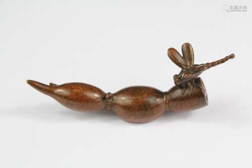 A 20th Century Cast Bronze Figurine of a Dragon Fly
