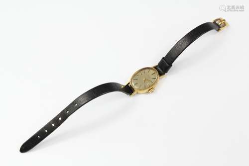 Vintage Girard Perregaux Lady's 18ct Yellow Gold Wrist Watch, the watch having a gold face with baton numerals, case stamped 9128, without movement, weight 7 grams
