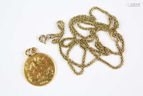 An Italian (417) 10 ct Gold Necklace, approx 49 cms, approx 3