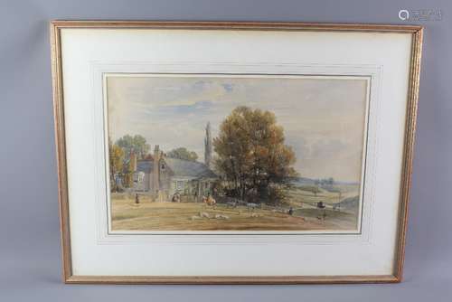 George Sidney Shepherd (1821-1860) Watercolour entitled 'Tunbridge Wells from St Ephraim, approx 50 x 31 cms, framed and glazed, various gallery labels to verso