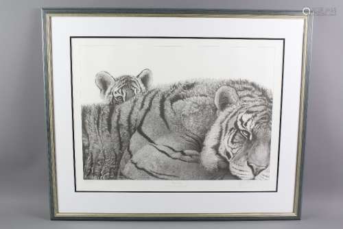 Gary Hodges Wildlife Artist (1954-  ) Limited Edition Print entitled 'Pride and Joy', nr 372/1250, signed in the margin, approx 60 w x 45 h cms, framed and glazed