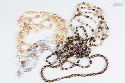 Coloured Fresh Water Pearl Necklaces