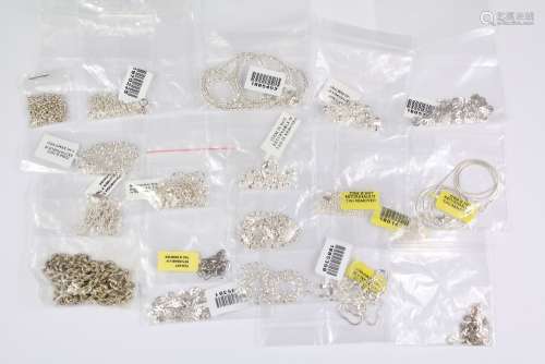 A Quantity of Silver Neck Chains, approx 50, unopened, approx 250 gms