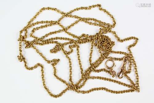 A 15ct Yellow Gold Muff Chain