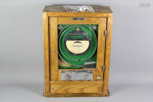 An Allwin De Luxe Pier-side Penny Slot Machine; the slot machine manufactured by Olive Whales Products, approx 45 x 15 x 16 cms