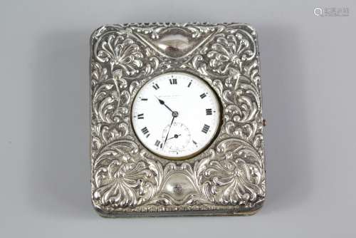 A Silver Cased Stainless Steel Pocket Watch, the case stamped Birmingham hallmark, dated 1915, mm SB