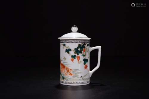 A FAMILLE ROSE TEA CUP