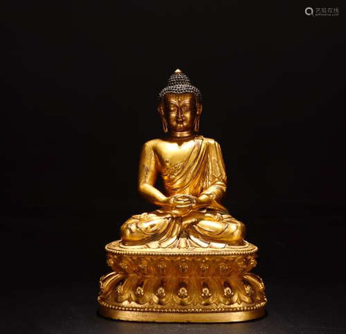 A GILT BRONZE AMITABHA BUDDHAG