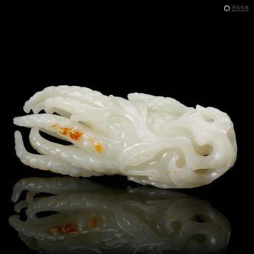 CHINESE WHITE JADE CARVED FINGER CITRON