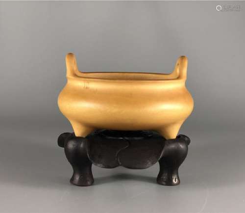 CHINESE HARDWOOD TRIPOD CENSER