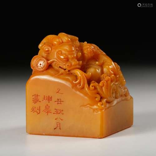 CHINESE TIANHUANG SOAPSTONE BEAST SEAL