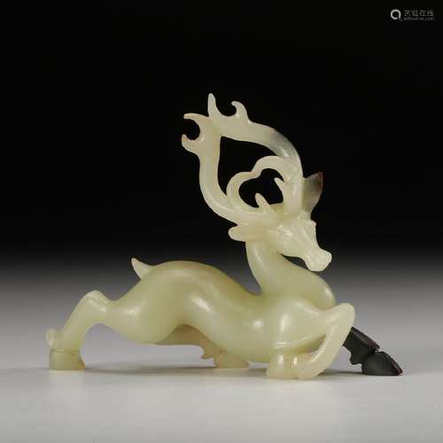 CHINESE JADE CARVED DEER