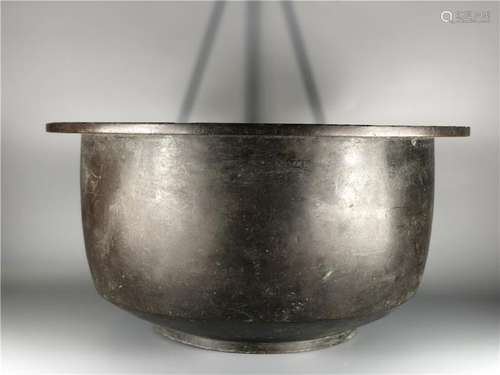 CHINESE BRONZE BASIN WITH MARK