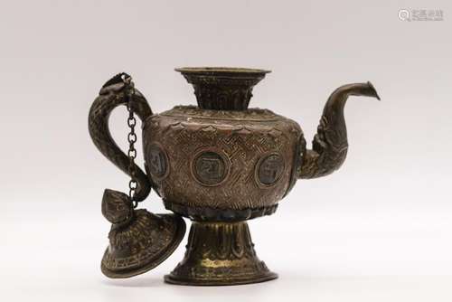 TIBETAN COPPER TEAPOT