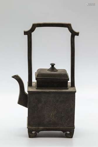 CHINESE PEWTER TEAPOT