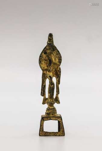 CHINESE GILT BRONZE FIGURE OF GUANYIN