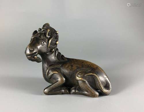 CHINESE BRONZE SCHOLAR PAPERWEIGHT