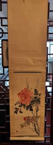 CHINESE INK AND COLOR SCROLL PAINTING