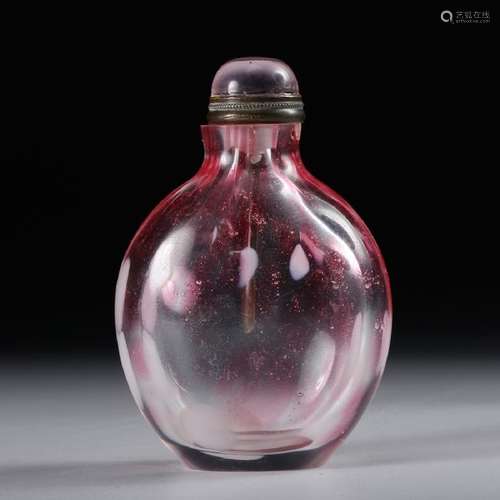 CHINESE PEKING GLASS SNUFF BOTTLE