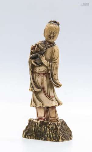 CHINESE SOAPSTONE FIGURE OF IMMORTAL