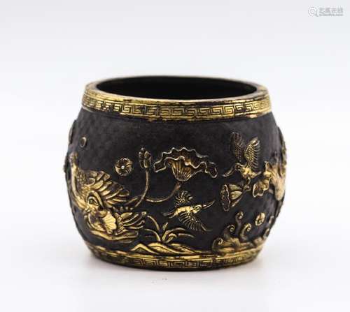 CHINESE GILT BRONZE CENSER