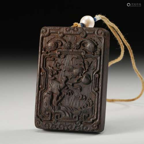 CHINESE CHENXIANG WOOD PLAQUE