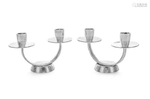 *A Pair of American Silver Candlesticks The Kalo Shop,