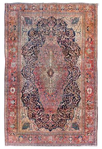 A Lavar Kerman Wool RugÂ  Northwest Persia, Circa 1900