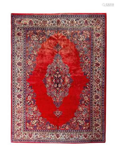 A Tabriz Wool Rug 20th Century 12 feet x 9 feet.