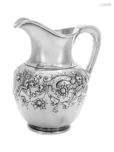 An American Silver Water Pitcher S. Kirk & Son Co.,