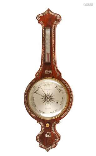 A Victorian Mother-of-Pearl Inlaid Barometer 19th