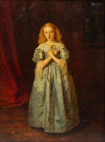 James Archer (Scottish, 1823-1904) Portrait of a Girl,