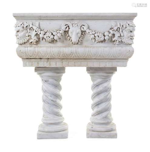 A Neoclassical Carved Marble Jardinière Late 19th/Early