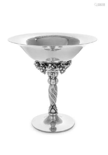 A Danish Silver Compote Georg Jensen Silversmithy,