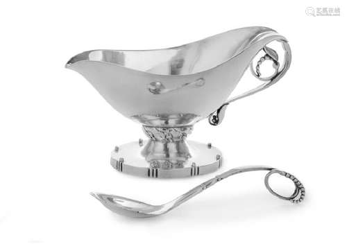 A Danish Silver Sauce Boat Georg Jensen Silversmithy,